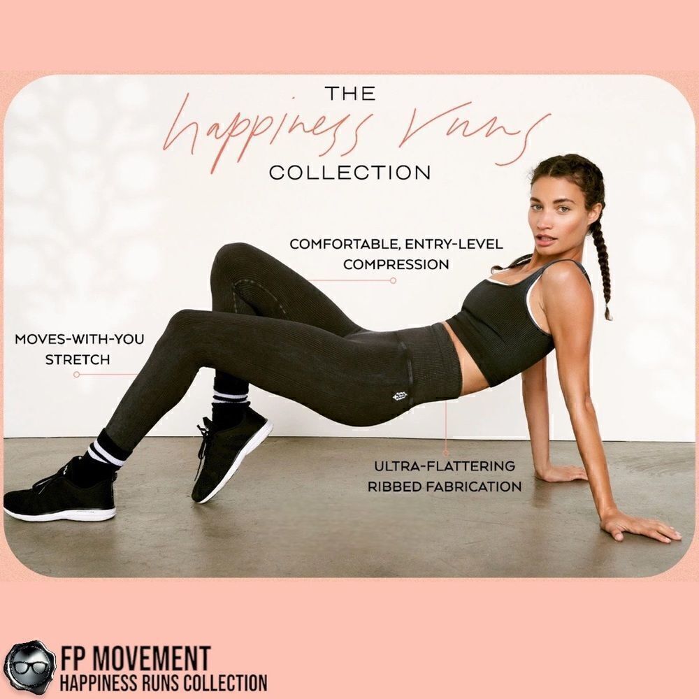 FP MOVEMENT HAPPINESS RUNS SQUARE NECK BRA + LONG TANK + HIGH RISE LEGGING BLACK - Picture 10 of 12